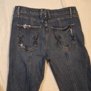 McGuire Denim Distressed Straight Leg